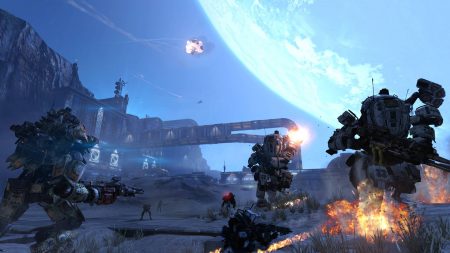 Das bislang einzige Bild der Map Sand Trap aus dem kommenden DLC IMC Rising für Titanfall.